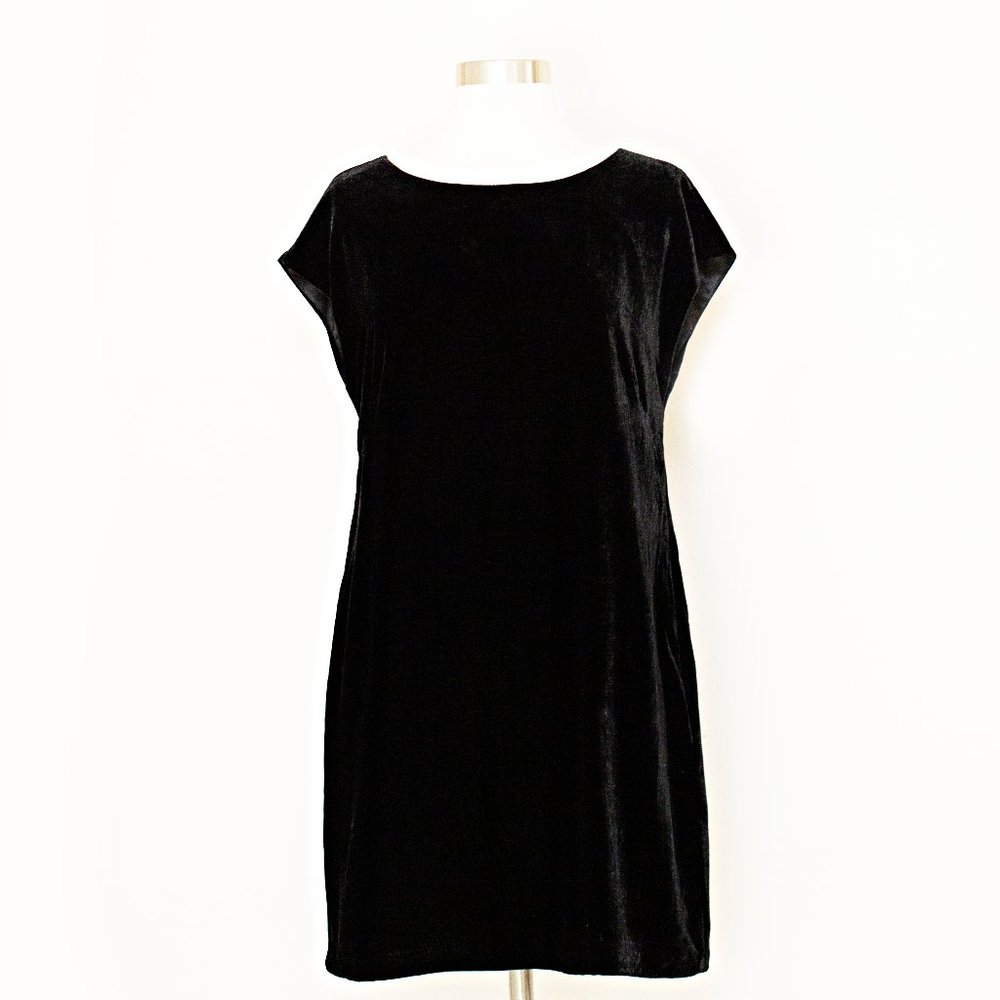 Boden Black Velvet Dress